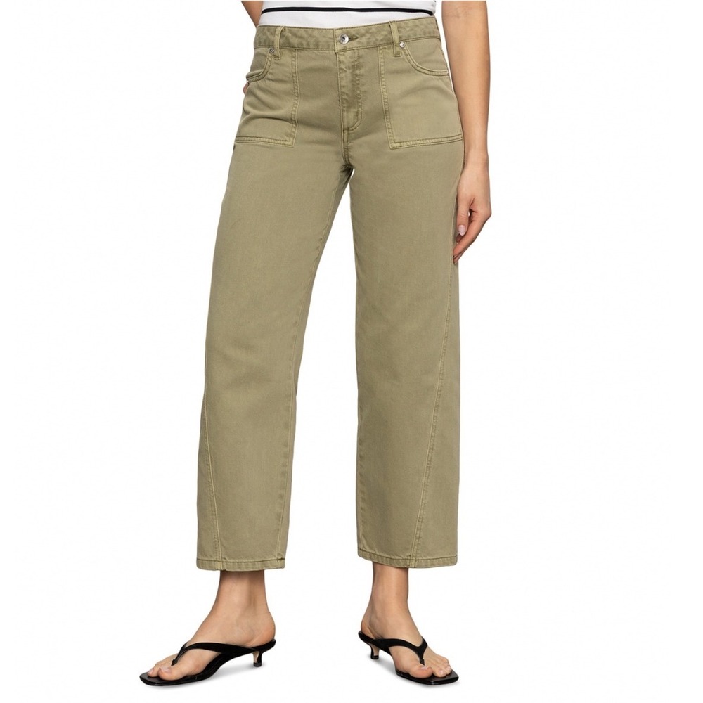 Sanctuary District High Rise Column Ankle Jeans Bamboo Green CP1163DK4 Size 28